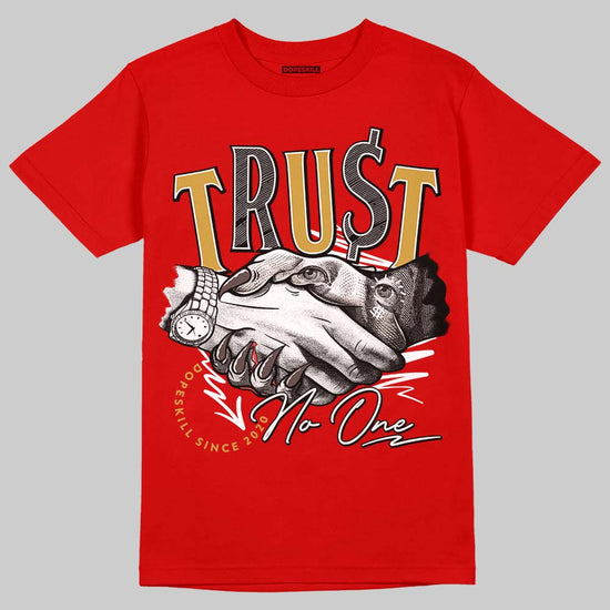 Adidas Samba OG Cloud White Better Scarlet Supplier Colour DopeSkill T-Shirt Trust No One Graphic Streetwear - Red