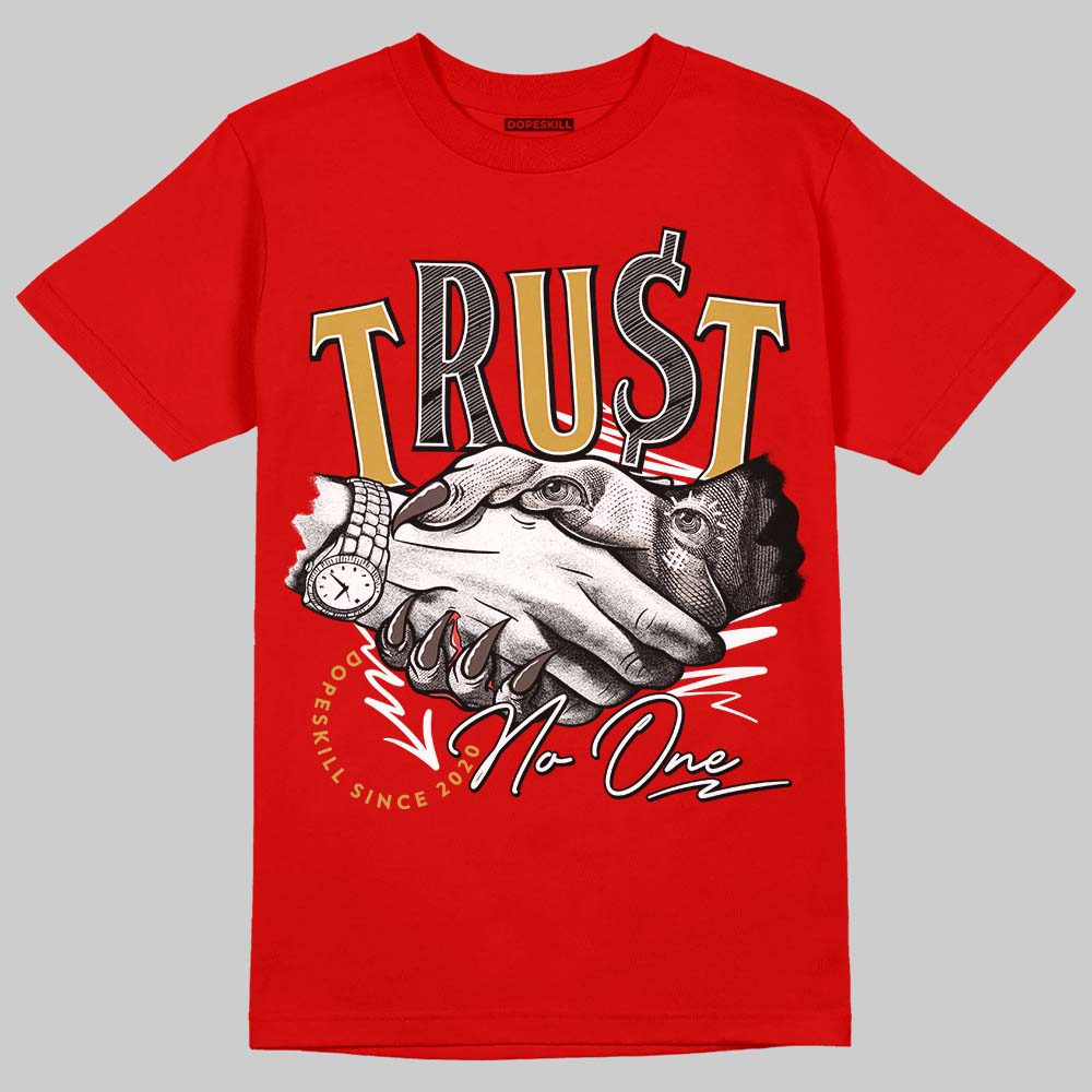 Adidas Samba OG Cloud White Better Scarlet Supplier Colour DopeSkill T-Shirt Trust No One Graphic Streetwear - Red