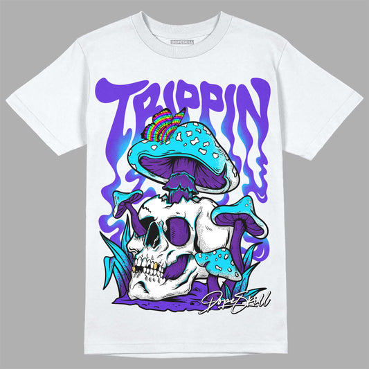 Jordan 6 "Aqua" DopeSkill T-Shirt Trippin  Graphic Streetwear - White 