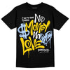 Jordan 6 “Yellow Ochre” DopeSkill T-Shirt No Money No Love Typo Graphic Streetwear - Black