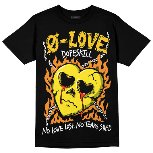 Jordan 4 Retro “Vivid Sulfur” DopeSkill T-Shirt No Love Graphic Streetwear - Black