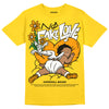 Jordan 6 “Yellow Ochre” DopeSkill Yellow T-Shirt No Fake Love Graphic Streetwear