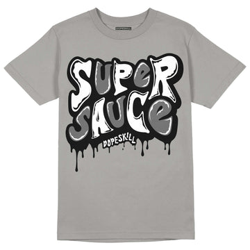 Grey Sneakers DopeSkill Grey T-shirt Super Sauce Graphic Streetwear