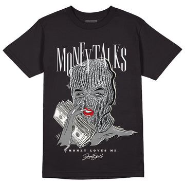 Jordan 1 Retro Low OG Black Cement DopeSkill T-Shirt Money Talks Graphic Streetwear - Black