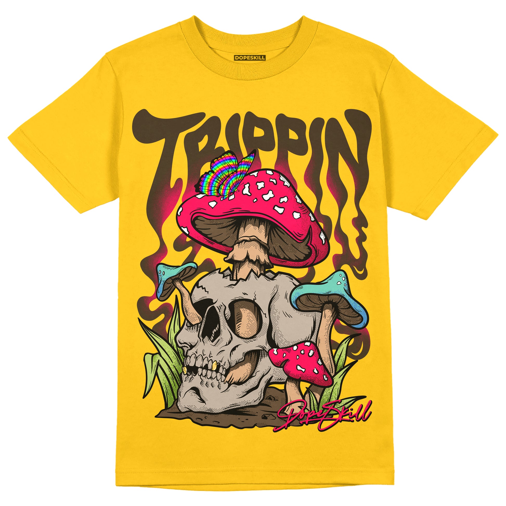 Yellow Sneakers DopeSkill Gold T-shirt Trippin Graphic Streetwear