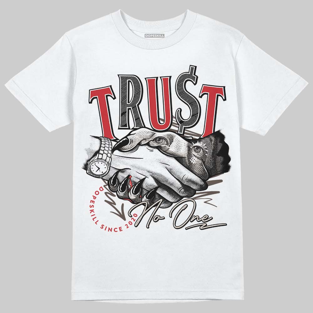 Adidas Samba OG Cloud White Better Scarlet Supplier Colour DopeSkill T-Shirt Trust No One Graphic Streetwear - White