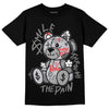 Grey Sneakers DopeSkill T-Shirt Smile Through The Pain Graphic Streetwear - Black