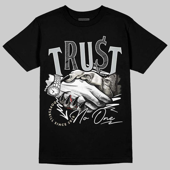 Jordan 5 Retro Reverse Metallic DopeSkill T-Shirt Trust No One Graphic Streetwear - Black