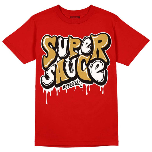 Red Sneakers DopeSkill Red T-shirt Super Sauce Graphic Streetwear