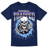 Jordan 5 SE “Georgetown” DopeSkill Midnight Navy T-Shirt Trapped Halloween Graphic Streetwear