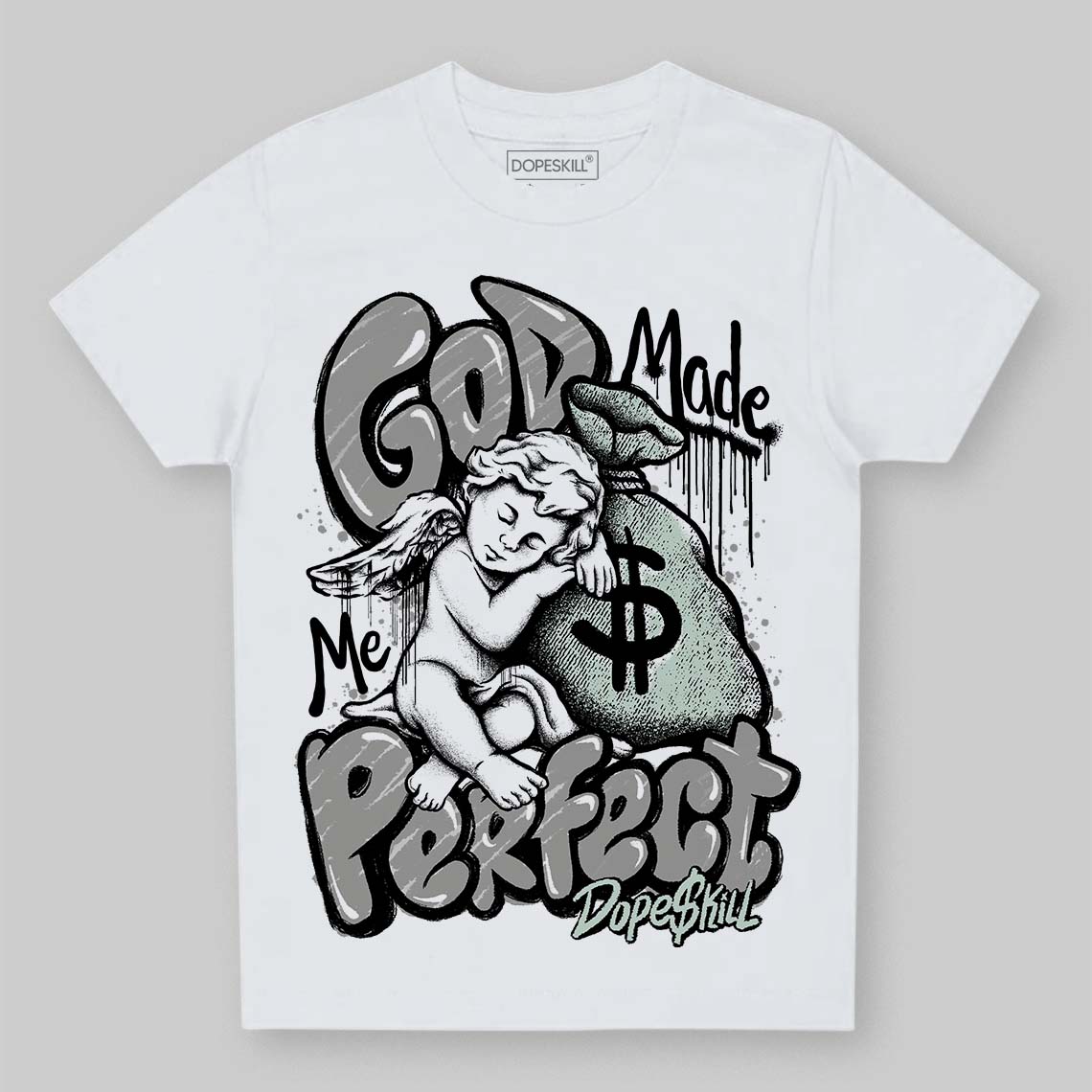 Jordan 1 Retro Low OG Year of the Snake (2025) DopeSkill Toddler Kids T-shirt God Made Me Perfect Graphic Streetwear - White