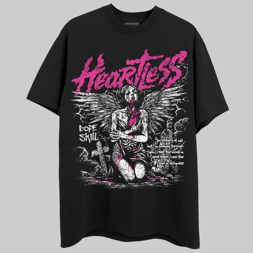 Dunk Low GS “Active Fuchsia” DopeSkill T-Shirt Heartless Graphic Streetwear  - Black