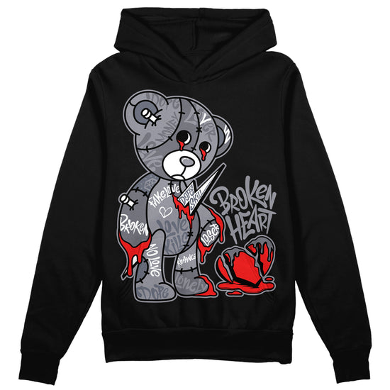 Jordan 14 Retro 'Stealth' DopeSkill Hoodie Sweatshirt Broken Heart Graphic Streetwear - Black