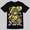 Jordan 4 GS “Light Lemon Twist” DopeSkill T-Shirt Broken Bear Graphic Streetwear - Black