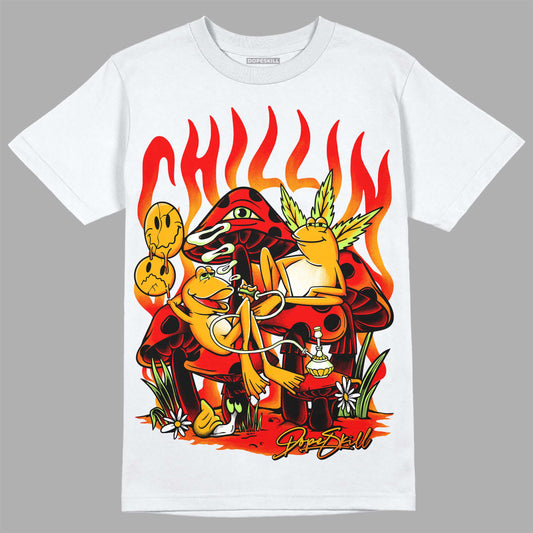 Red Sneakers DopeSkill T-Shirt Chillin Graphic Streetwear - White