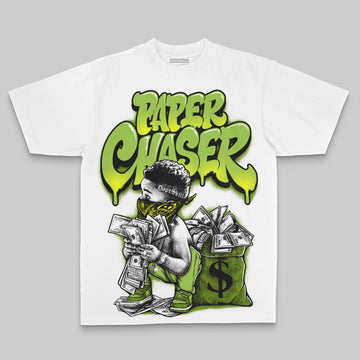 Green Oversize Print Paper Chaser Boy DopeSkill Graphic T-shirt Streetwear - White