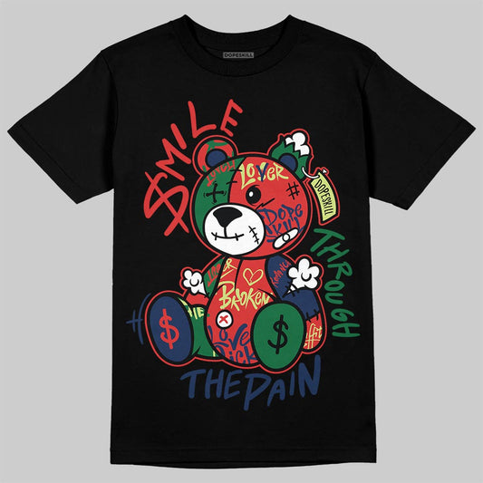 Air Max 95 'Paisley Bandana' DopeSkill T-Shirt Smile Through The Pain Graphic Streetwear - Black