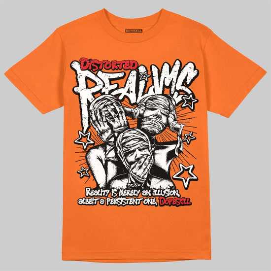 Jordan 3 “Orange Citrus” DopeSkill T-Shirt Distorted Realms Graphic Streetwear - Orange