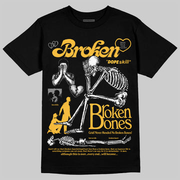 New Balance 9060 Varsity Gold (GS) DopeSkill T-Shirt Broken Bones Graphic Streetwear - Black