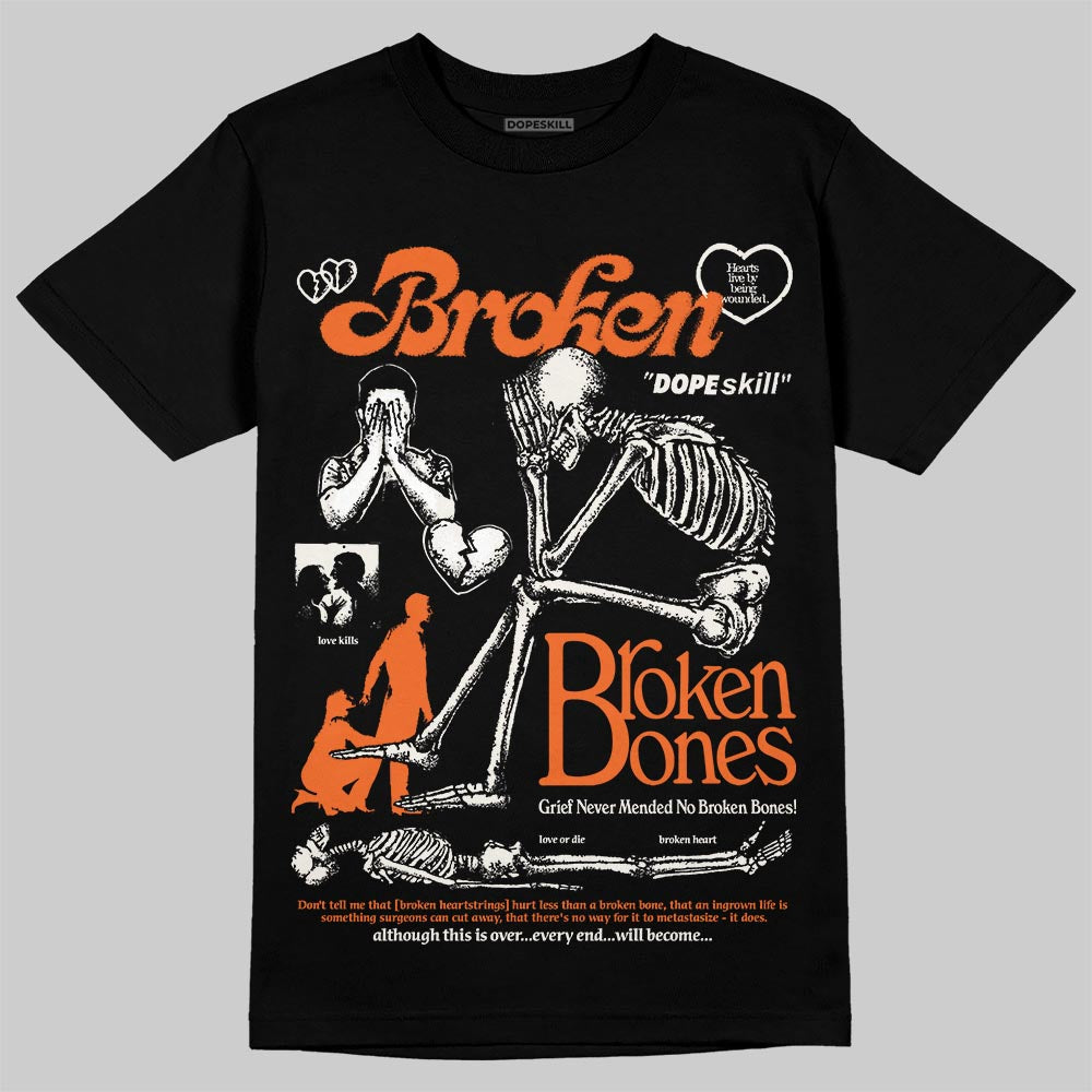 Jordan 1 Retro High OG Shattered Backboard (2025) DopeSkill T-Shirt Broken Bones Graphic Streetwear - Black