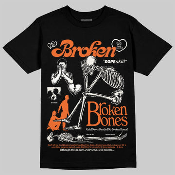 Jordan 1 Retro High OG Shattered Backboard (2025) DopeSkill T-Shirt Broken Bones Graphic Streetwear - Black