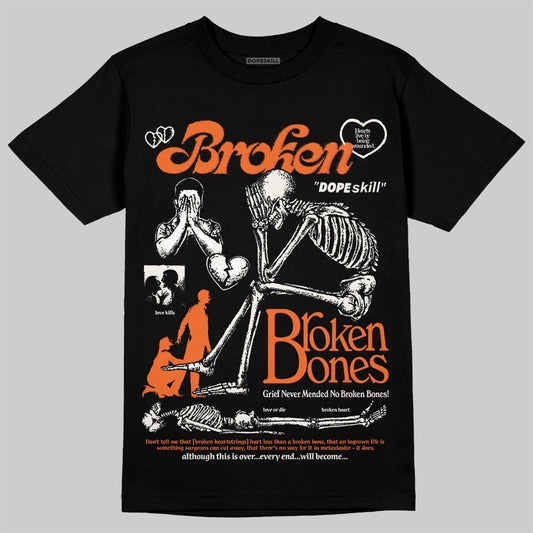 Jordan 1 Retro High OG Shattered Backboard (2025) DopeSkill T-Shirt Broken Bones Graphic Streetwear - Black