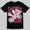 Jordan 4 Iced Carmine DopeSkill T-Shirt Out Here Being Cute Graphic Streetwear - Black