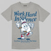 Jordan 12 Retro French Blue (2025) DopeSkill T-Shirt Work Hard In Silence Graphic Streetwear - Gravel