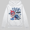 Jordan 12 “Blueberry” DopeSkill Hoodie Sweatshirt Break Through Graphic Streetwear - White