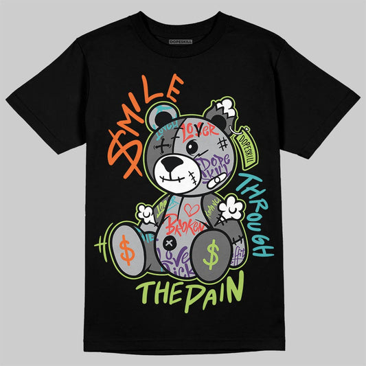 Max 95 Big Bubble Multi-Color DopeSkill T-Shirt Smile Through The Pain Graphic Streetwear - black