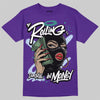 Jordan 5 OG “Grape" DopeSkill T-Shirt Rolling in Money Graphic Streetwear - Purple