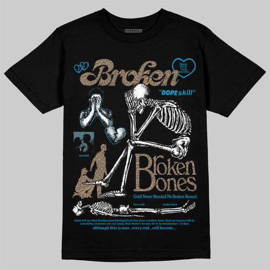 Jordan 3 GS “We Outside” DopeSkill T-Shirt Broken Bones Graphic Streetwear - black