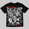Jordan 4 OG “White Cement” Oversize Print 'Distorted Realms' DopeSkill Graphic T-shirt Streetwear - Black