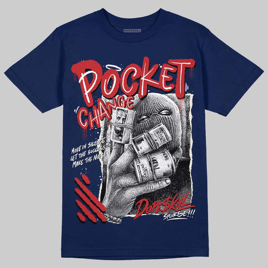 Jordan 11 “Rare Air” DopeSkill T-Shirt Pocket Change Graphic Streetwear - Navy