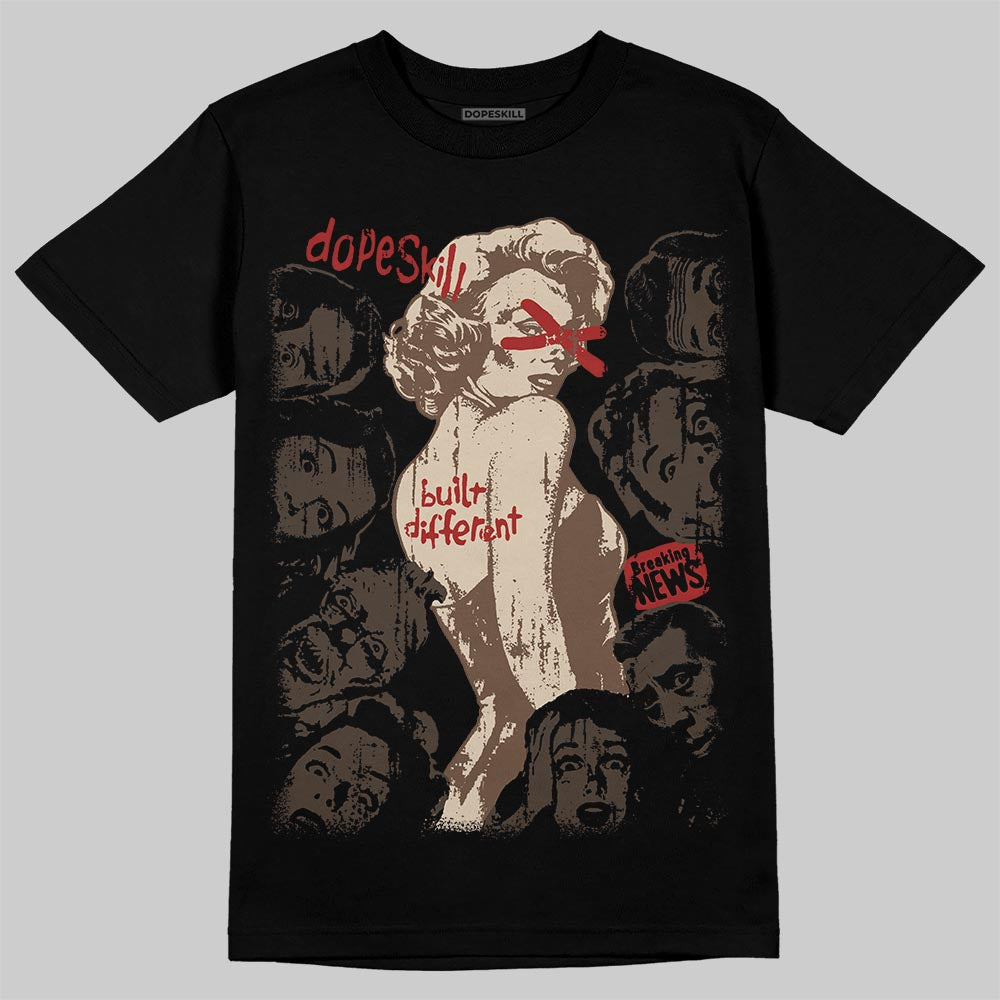 A Ma Maniére x Air Jordan 4 “Dark Mocha” DopeSkill T-Shirt Built Different Graphic Streetwear - Black