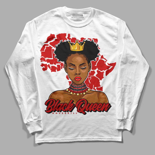 Jordan 1 Retro Low "Black Toe" DopeSkill Long Sleeve T-Shirt Black Queen Graphic Streetwear - White