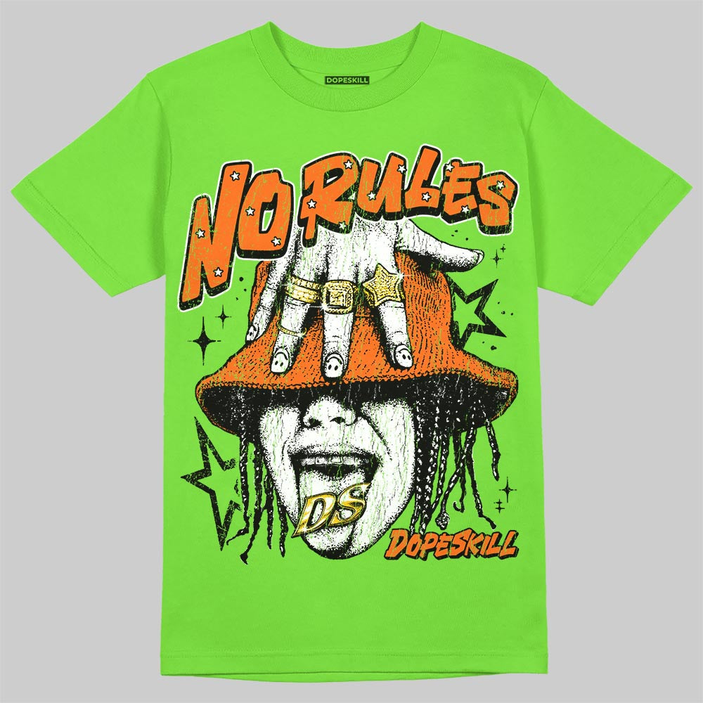 Neon Green Sneakers DopeSkill T-Shirt No Rules Graphic Streetwear - Lime