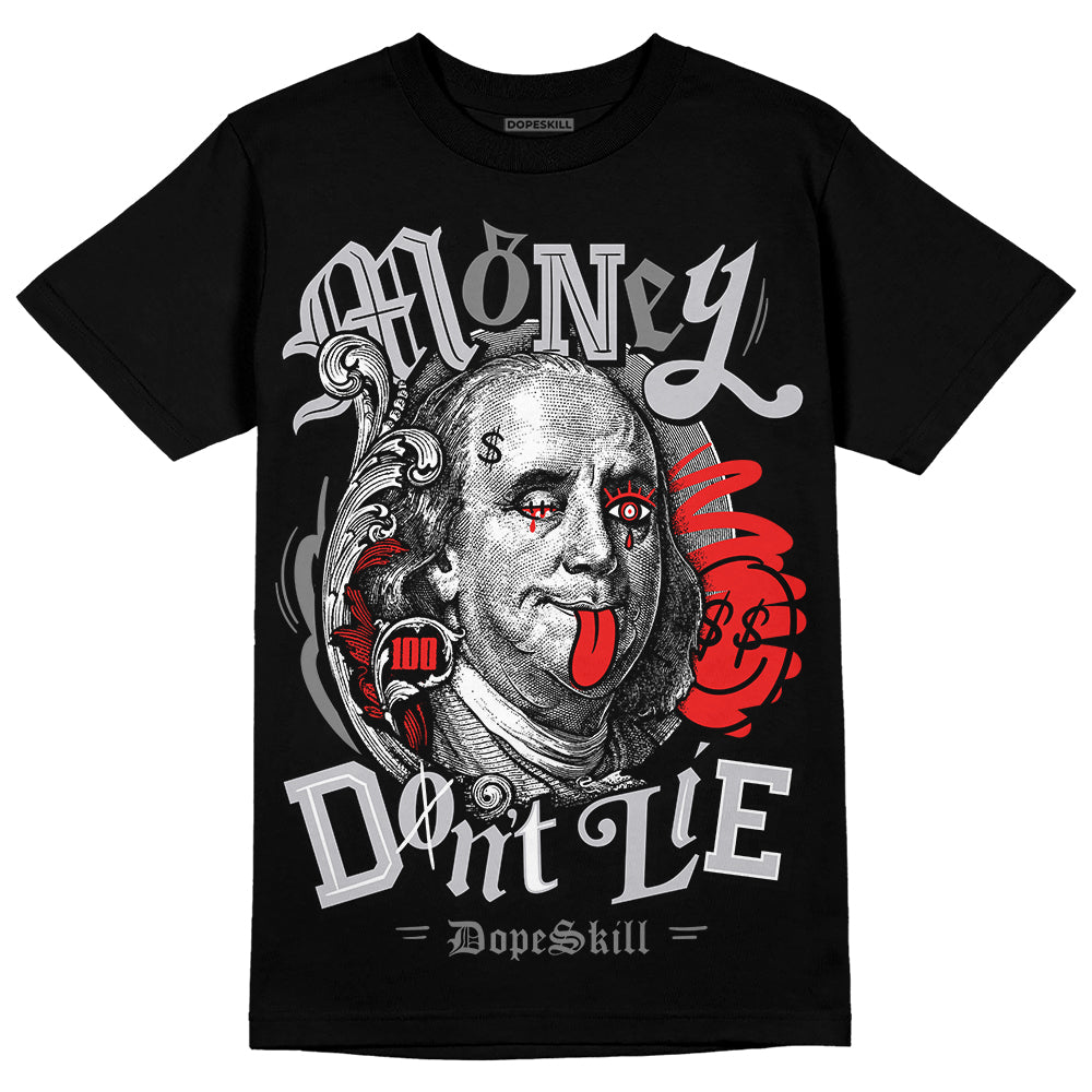 Grey Sneakers DopeSkill T-Shirt Money Don't Lie Graphic Streetwear - Black