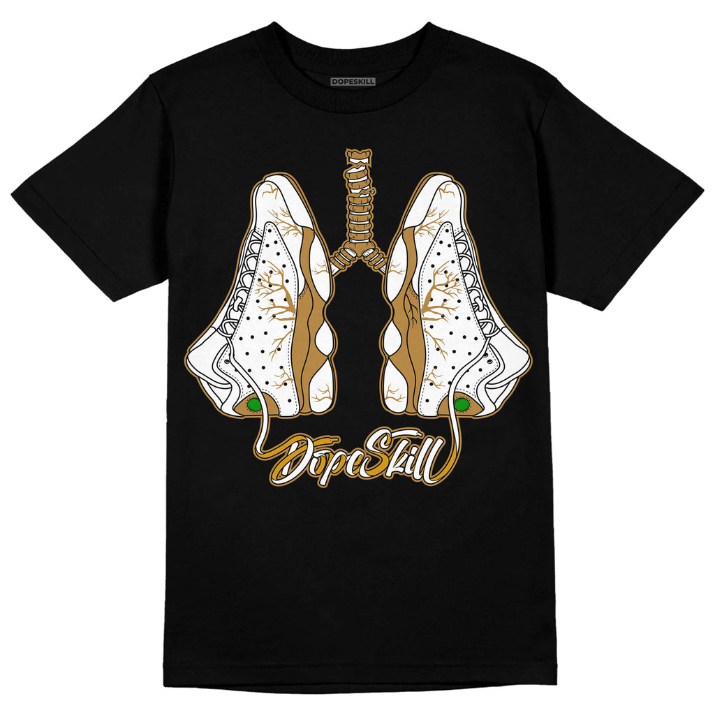 Jordan 13 Wheat 2023 DopeSkill T-Shirt Breathe Graphic Streetwear - Black