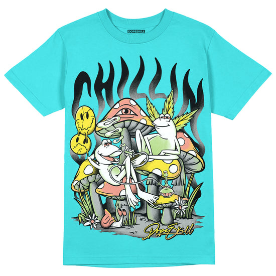 New Balance 9060 “Cyan Burst” DopeSkill Virtual Blue T-Shirt Chillin Graphic Streetwear