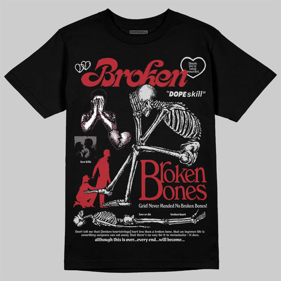 New Balance 1906R Silver Classic Crimson DopeSkill T-Shirt Broken Bones Graphic Streetwear - Black