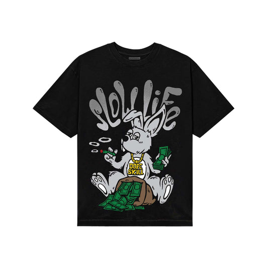 Grey Sneakers DopeSkill T-Shirt Slow Life Graphic Streetwear - Black