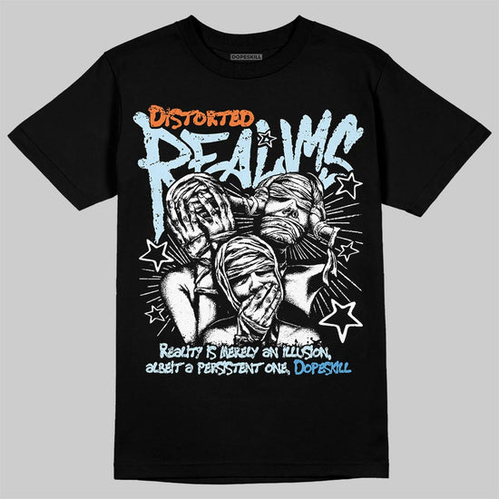 Jordan 1 Retro High Virgil Abloh Archive Alaska DopeSkill T-Shirt Distorted Realms Graphic Streetwear - Black