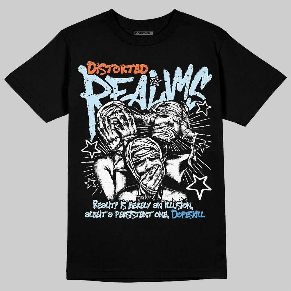 Jordan 1 Retro High Virgil Abloh Archive Alaska DopeSkill T-Shirt Distorted Realms Graphic Streetwear - Black