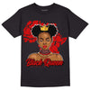 Jordan 1 Retro Low "Black Toe" DopeSkill T-Shirt Black Queen Graphic Streetwear - Black