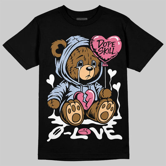 Jordan 3 GS “Denim/Pink Glow” DopeSkill T-Shirt Broken Bear Graphic Streetwear - Black