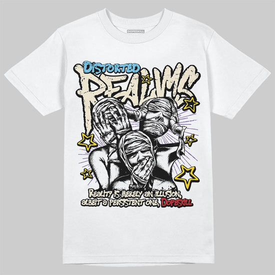 Jordan 17 Retro Low SP Infinite Archives DopeSkill T-Shirt Distorted Realms Graphic Streetwear - White