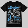 Jordan 11 Low University Blue DopeSkill T-Shirt Broken Bones Graphic Streetwear - Black