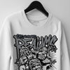 Wolf Grey 5s DopeSkill Sweatshirt Distorted Realms Graphic