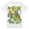 SB Dunk Low Chlorophyll DopeSkill T-Shirt No Risk No Story Graphic Streetwear - White
